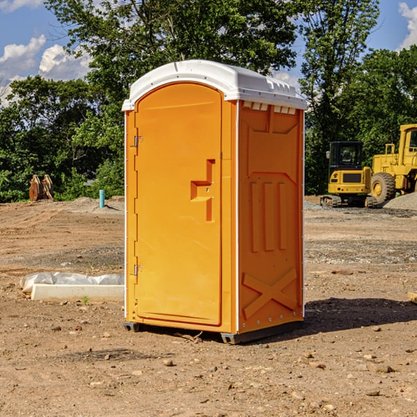 how often are the portable restrooms cleaned and serviced during a rental period in New Lisbon Indiana